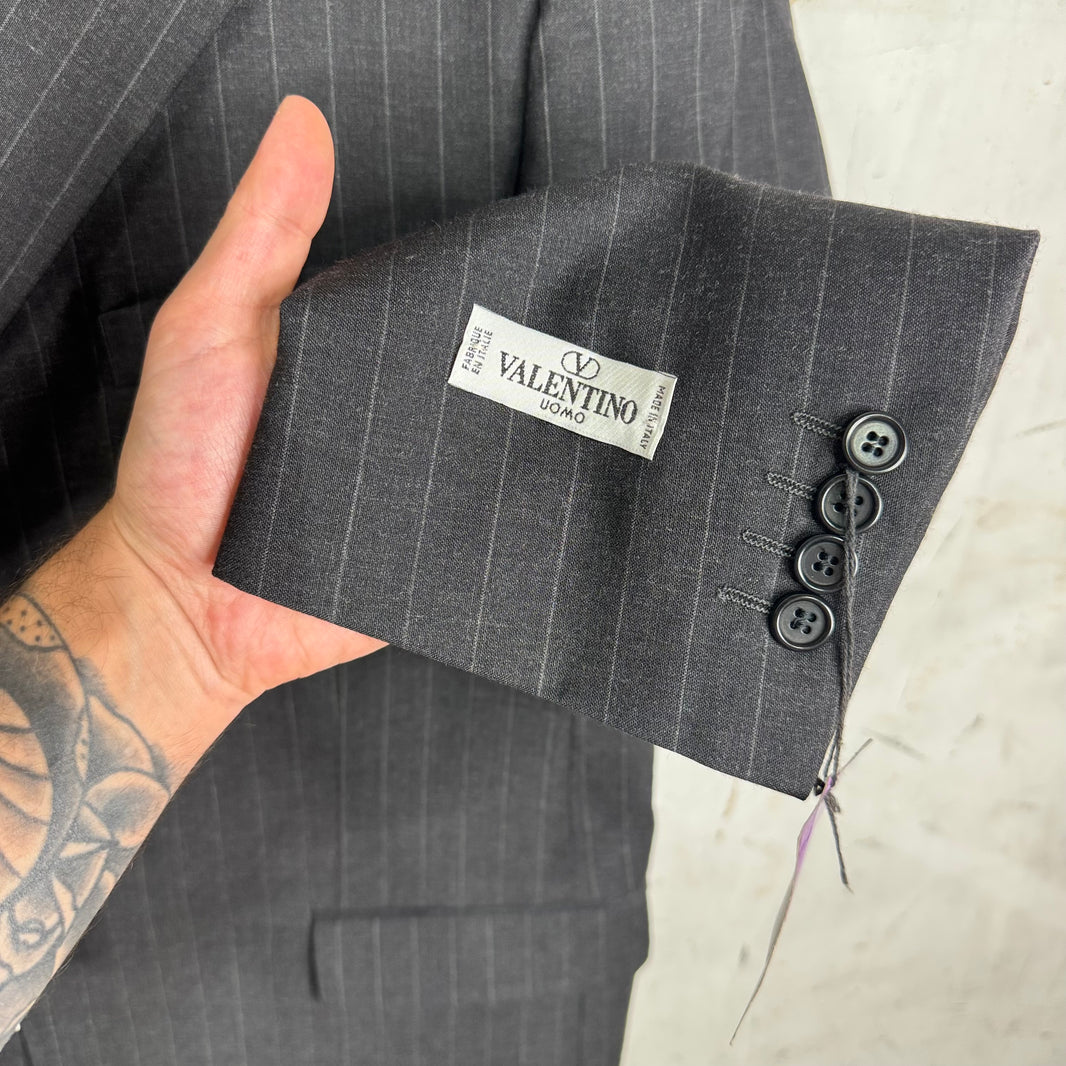 Valentino Grey Pinstripe Suit Set