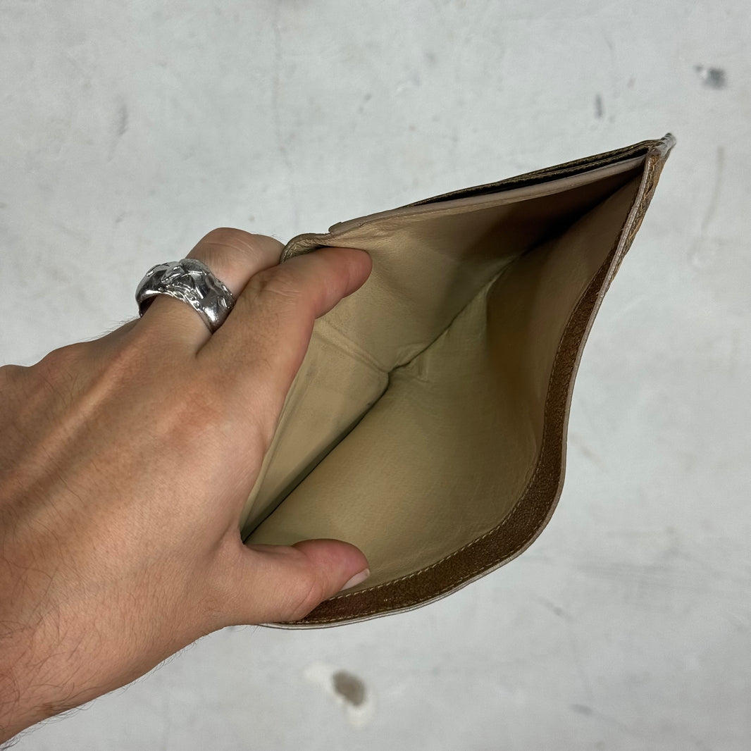 Bottega Veneta Gold Metallic Intrecciato Bi-Fold Wallet