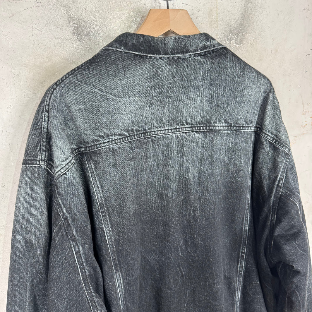 Balenciaga Trompe Sweatshirt Trucker Jacket