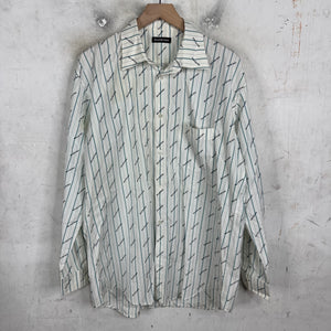 Balenciaga Striped Logo Print LS Shirt