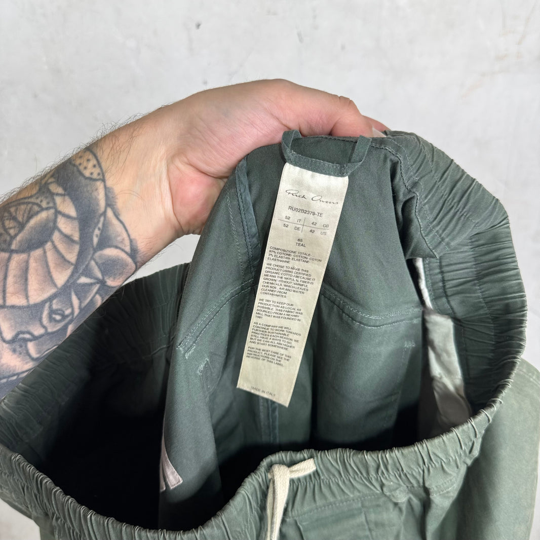Rick Owens Teal Bela Tapered Pants