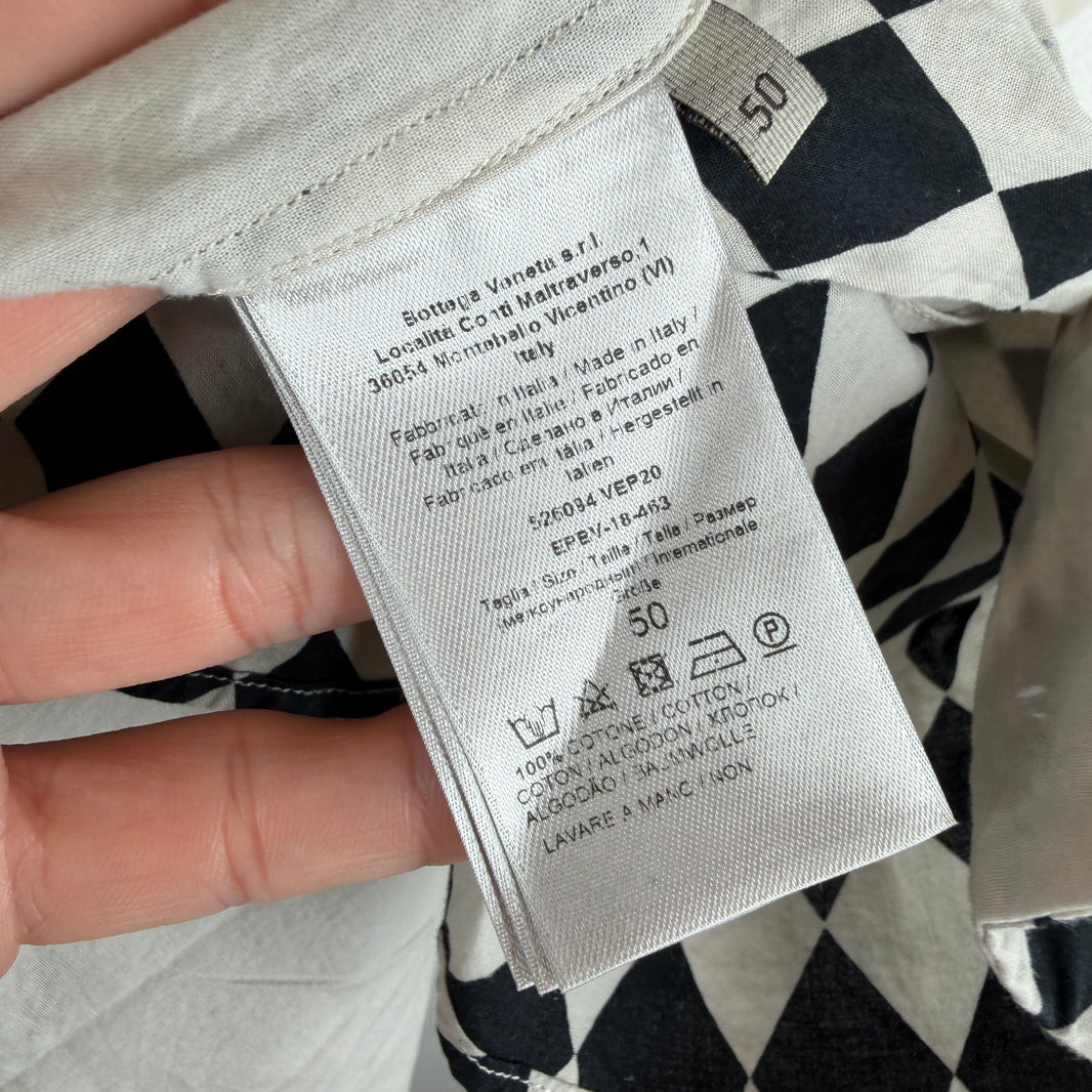 Bottega Veneta Diamond Button Up Shirt