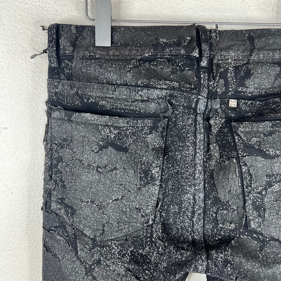 Givenchy Cracked Denim Jeans