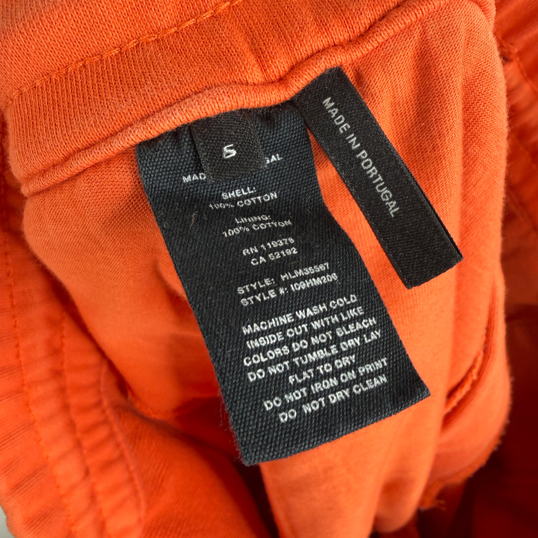 Helmut Lang Orange Pleated Slim Sweatpants