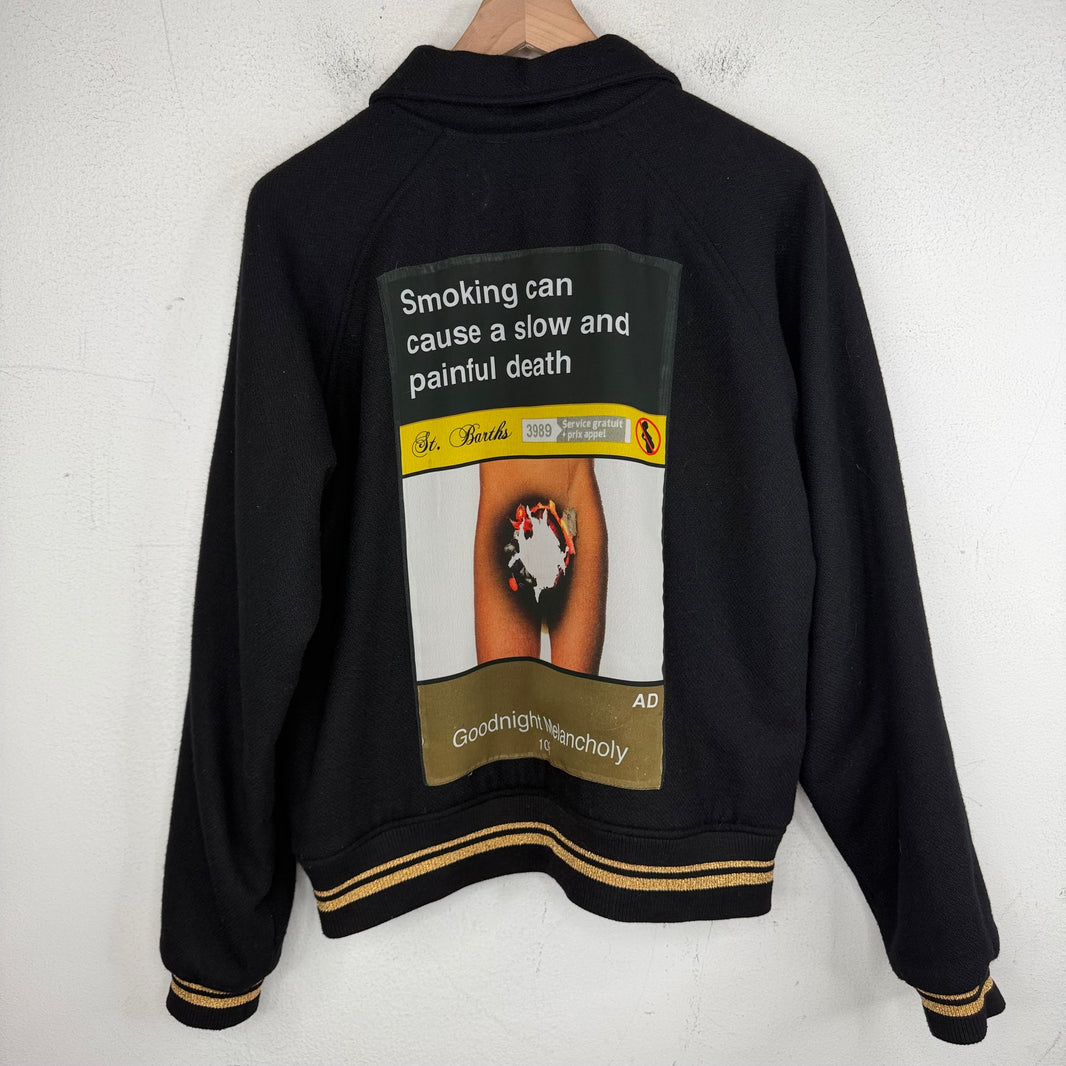 Alexander Digenova Cigarette Warning Varsity Jacket