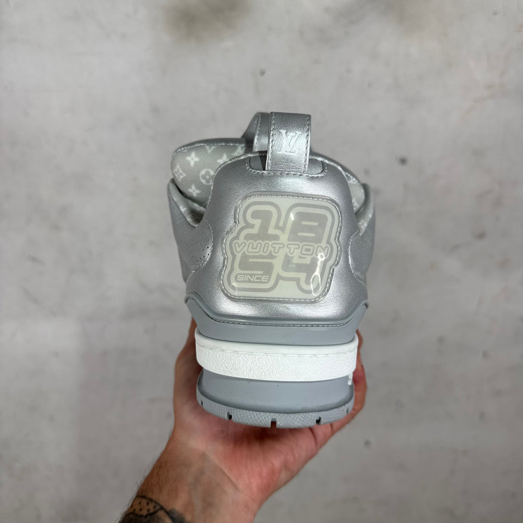 Louis Vuitton Silver Metallic Skate Shoes