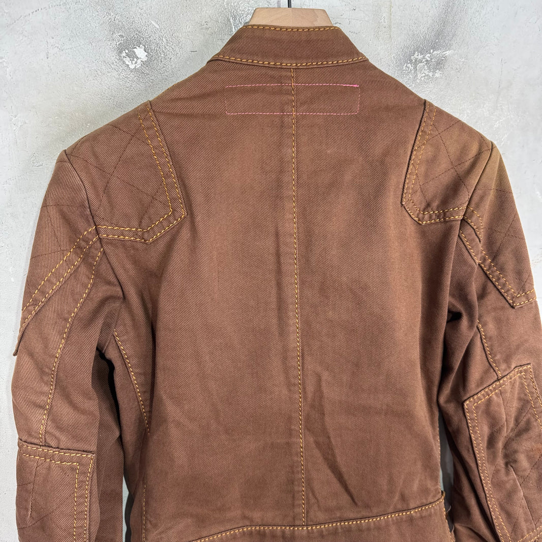 Junya Watanabe Brown Canvas Perfecto Jacket