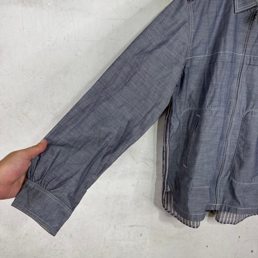 Junya Watanabe Pasiley Patchworked L/S Zipped Shirt