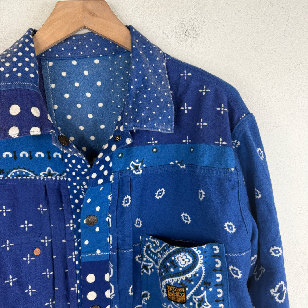 Kapital Blue Paisley Reversible Shirt