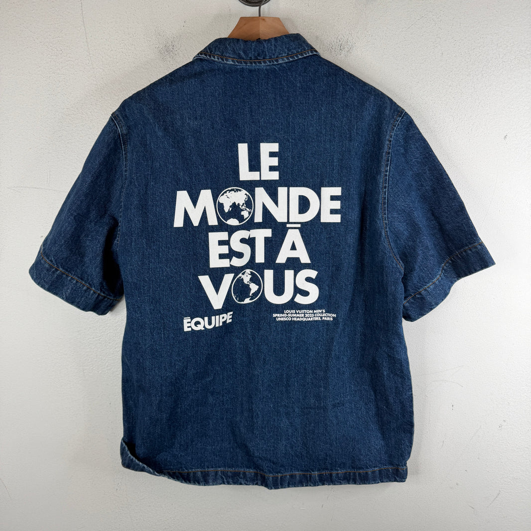 Louis Vuitton Sample Denim Button-Up Shirt