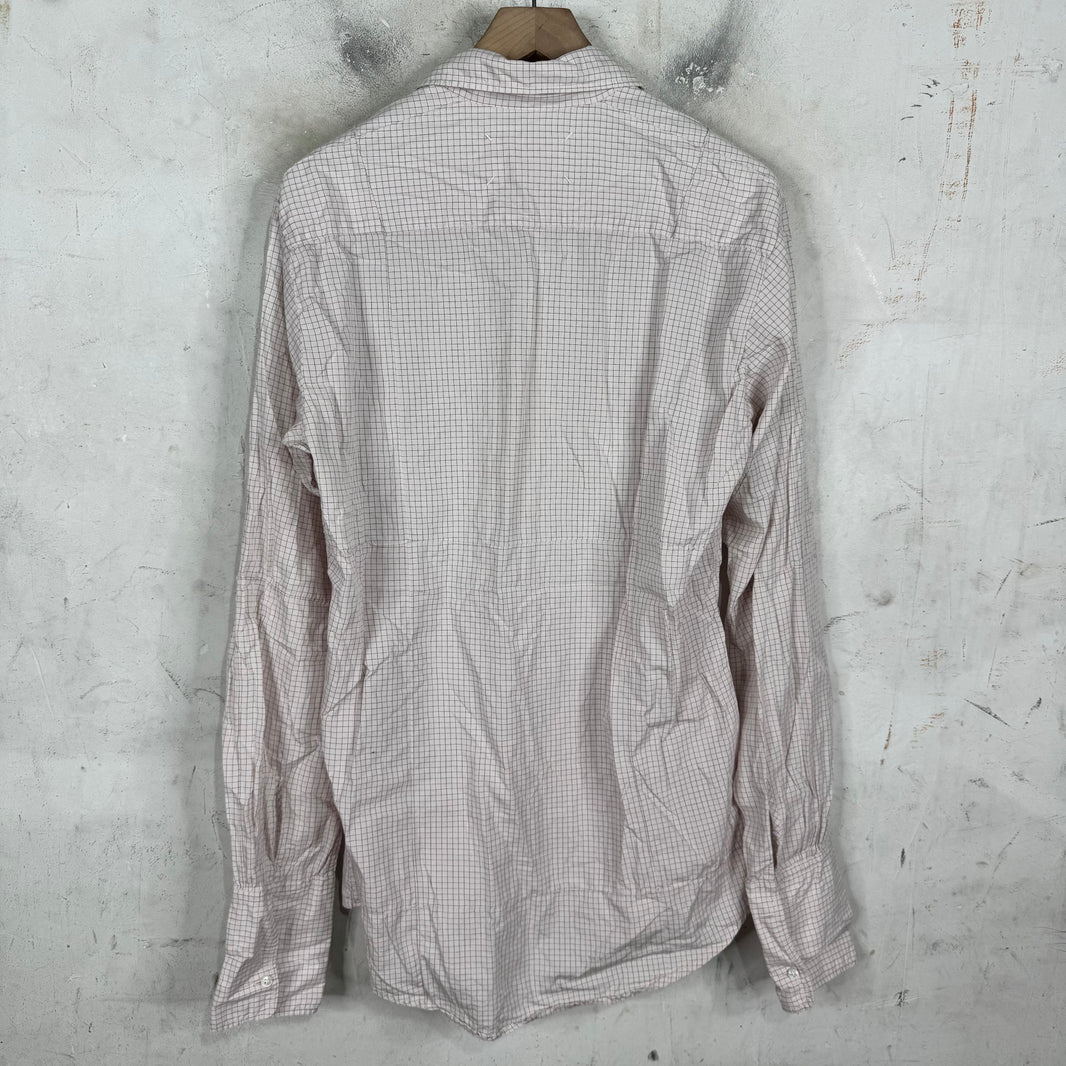 Margiela 09 Pink Grid Button Up