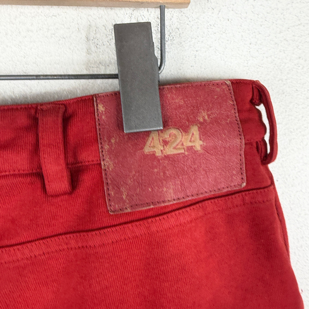 424 Red 5 Pocket Sweatpants