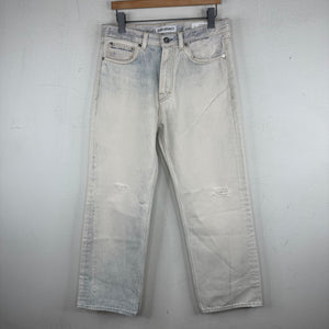 Our Legacy White Printed Third Cut Jeans