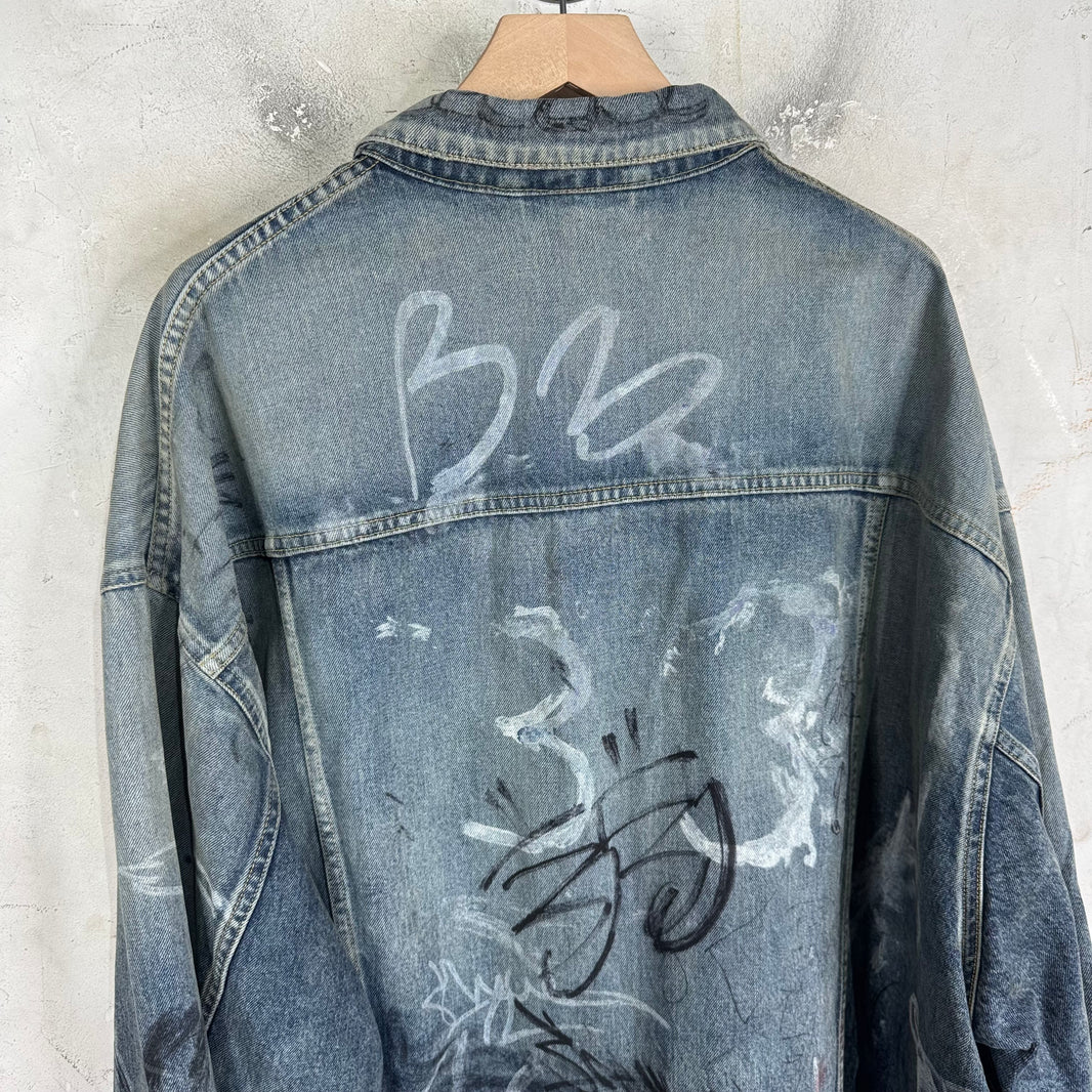 Balenciaga Grafitti Denim Jacket