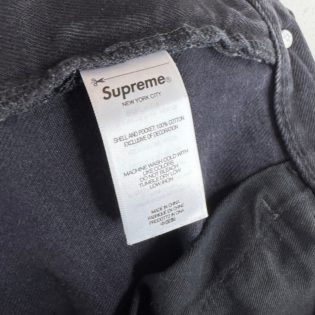 Supreme Black Baggy Jean Shorts
