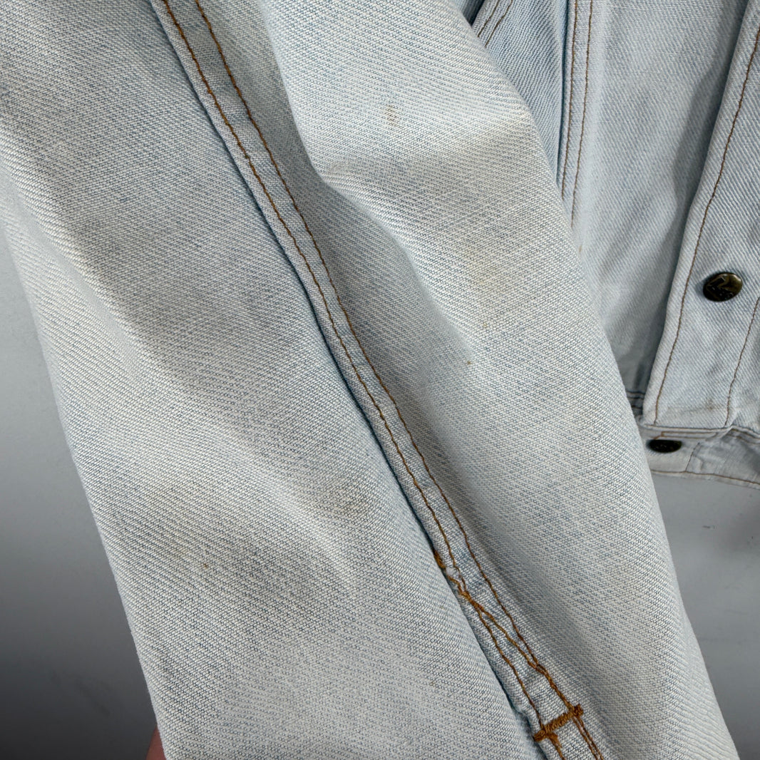 Vintage Lee 2 Tone Reversible Snap Button Denim Jacket