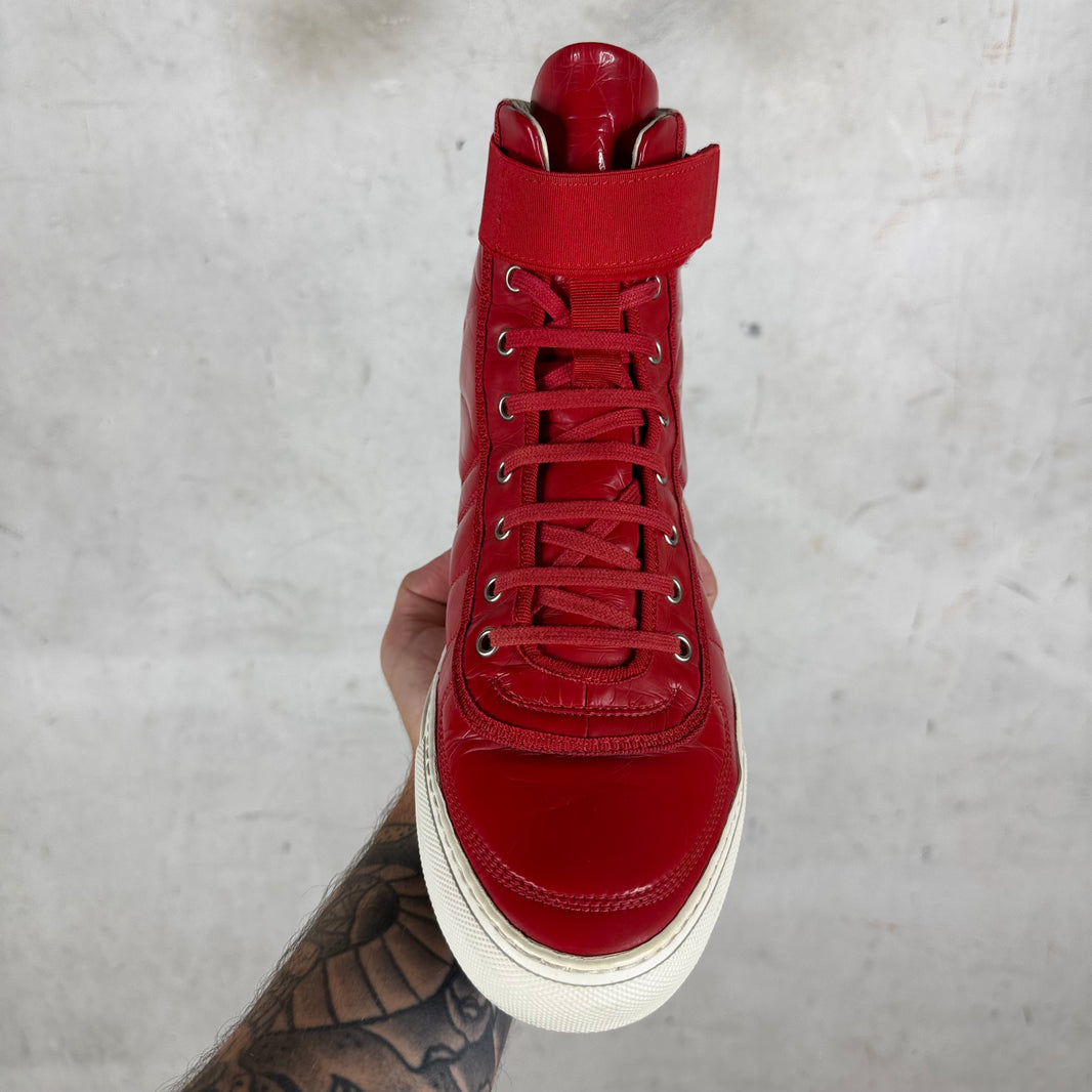 Raf Simons Red Leather Vandal Sneakers