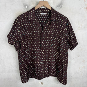 Bode Brown Silk Patterned Shirt