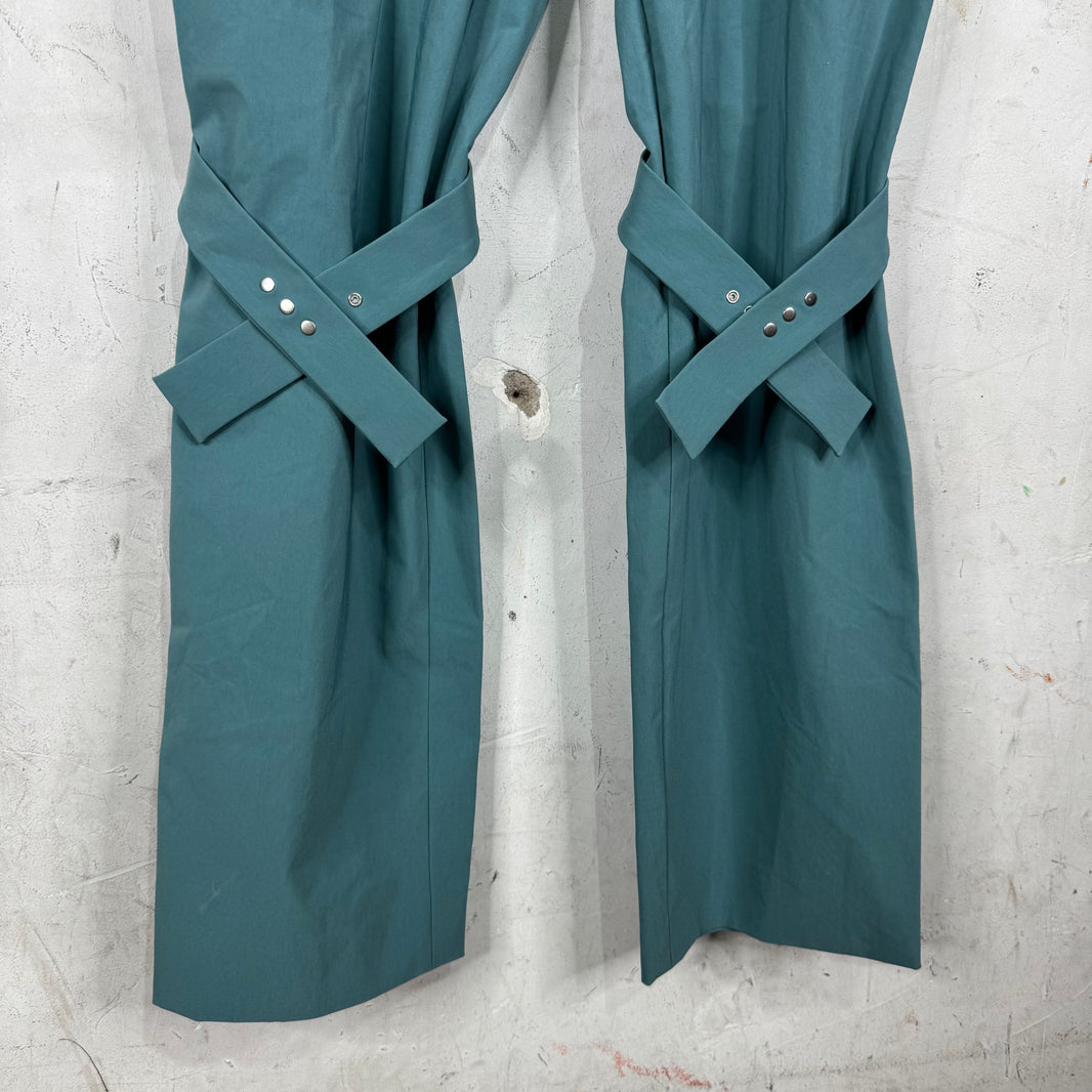 Bottega Veneta Teal Nylon Tied Bondage Pants