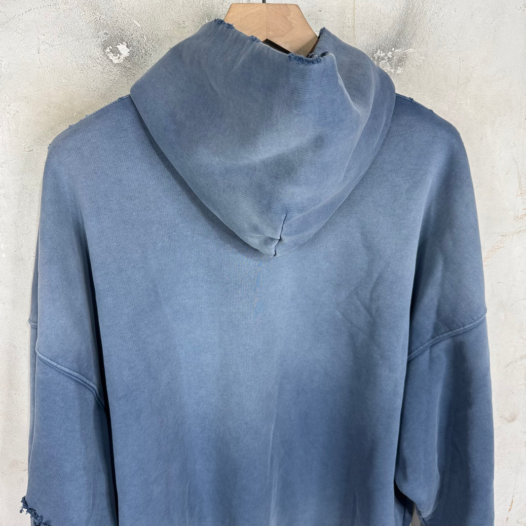 Balenciaga Blue Faded Paris Moon Hoodie