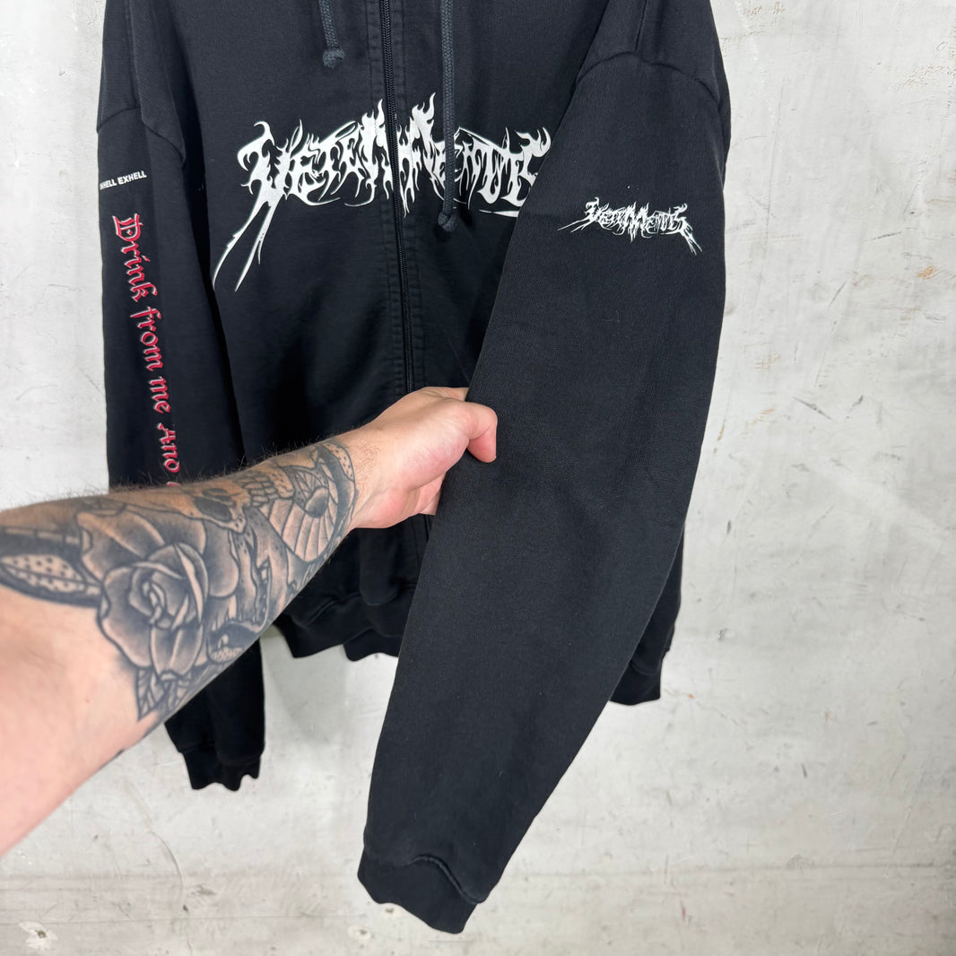 Vetements TFD Oversized Zip Up Hoodie