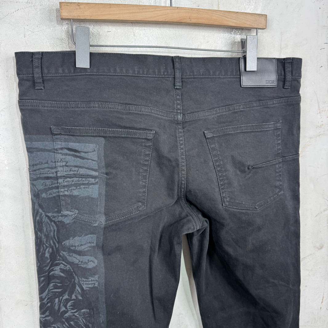 Dior Pettibon Graphic Jeans