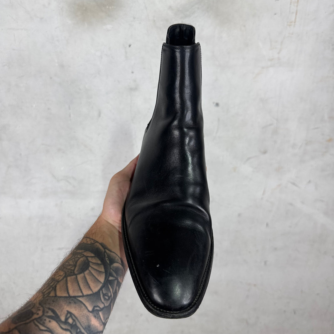 Saint Laurent Black Leather Wyatt Boots