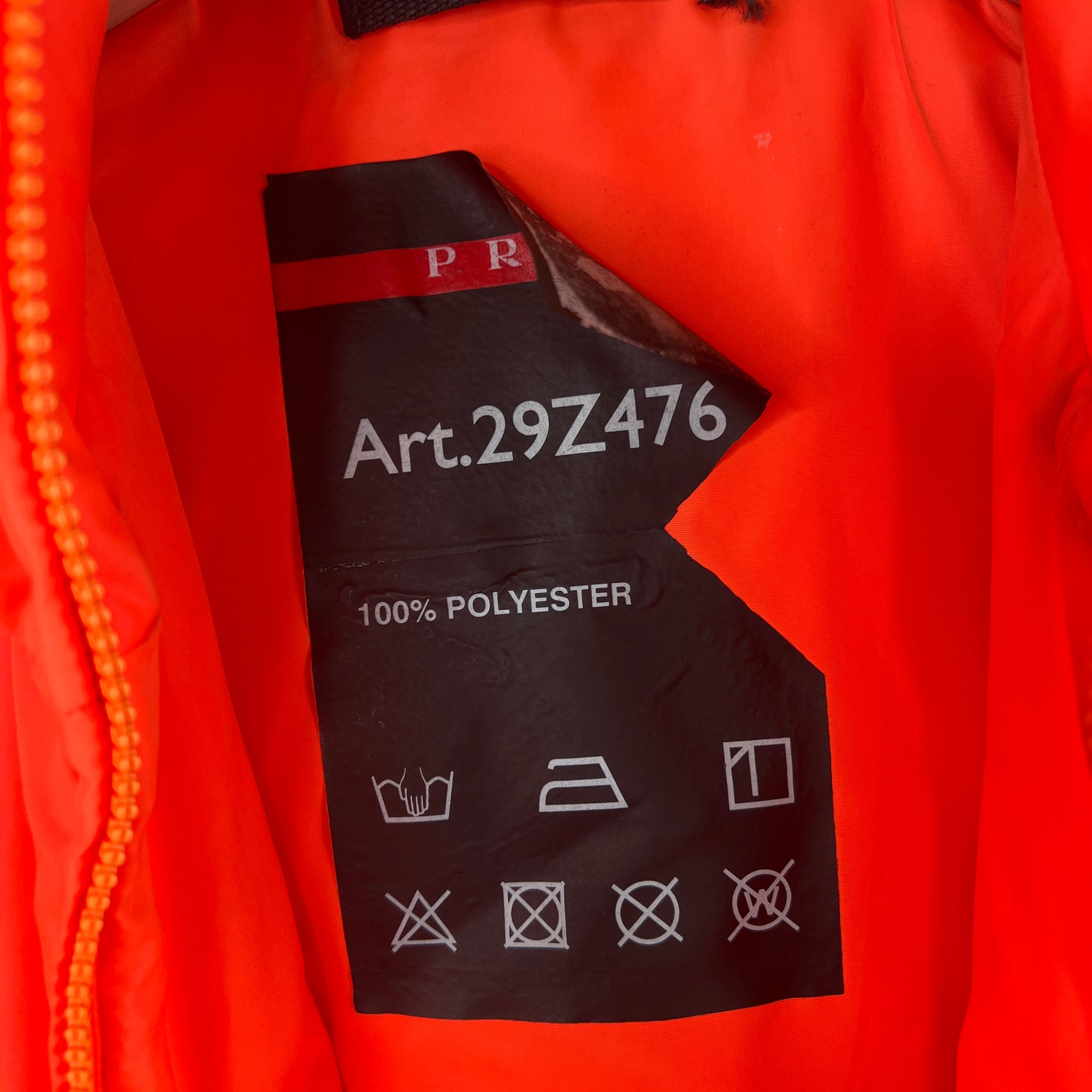 Prada Linea Rossa Orange Technical Padded Jacket