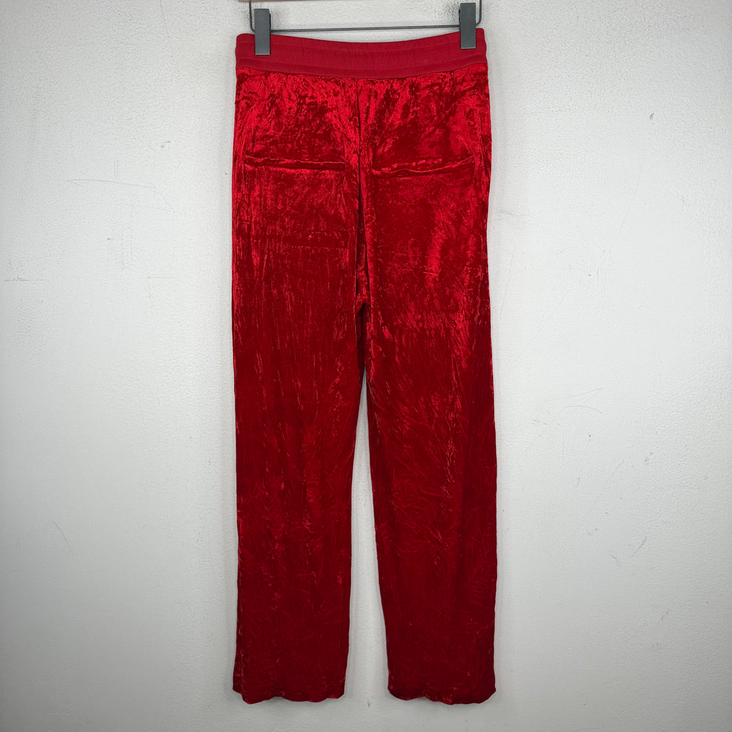 Balmain Red Velour Track Pants