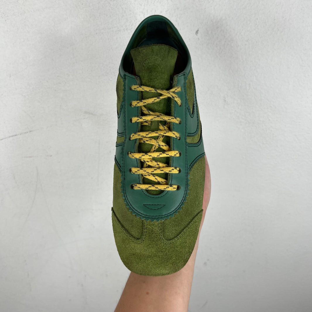 Dries Van Noten Green Leather Trim Sneakers