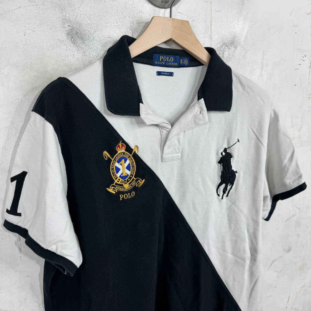 Ralph Lauren Diagonal Panelled Horse and Crest Polo