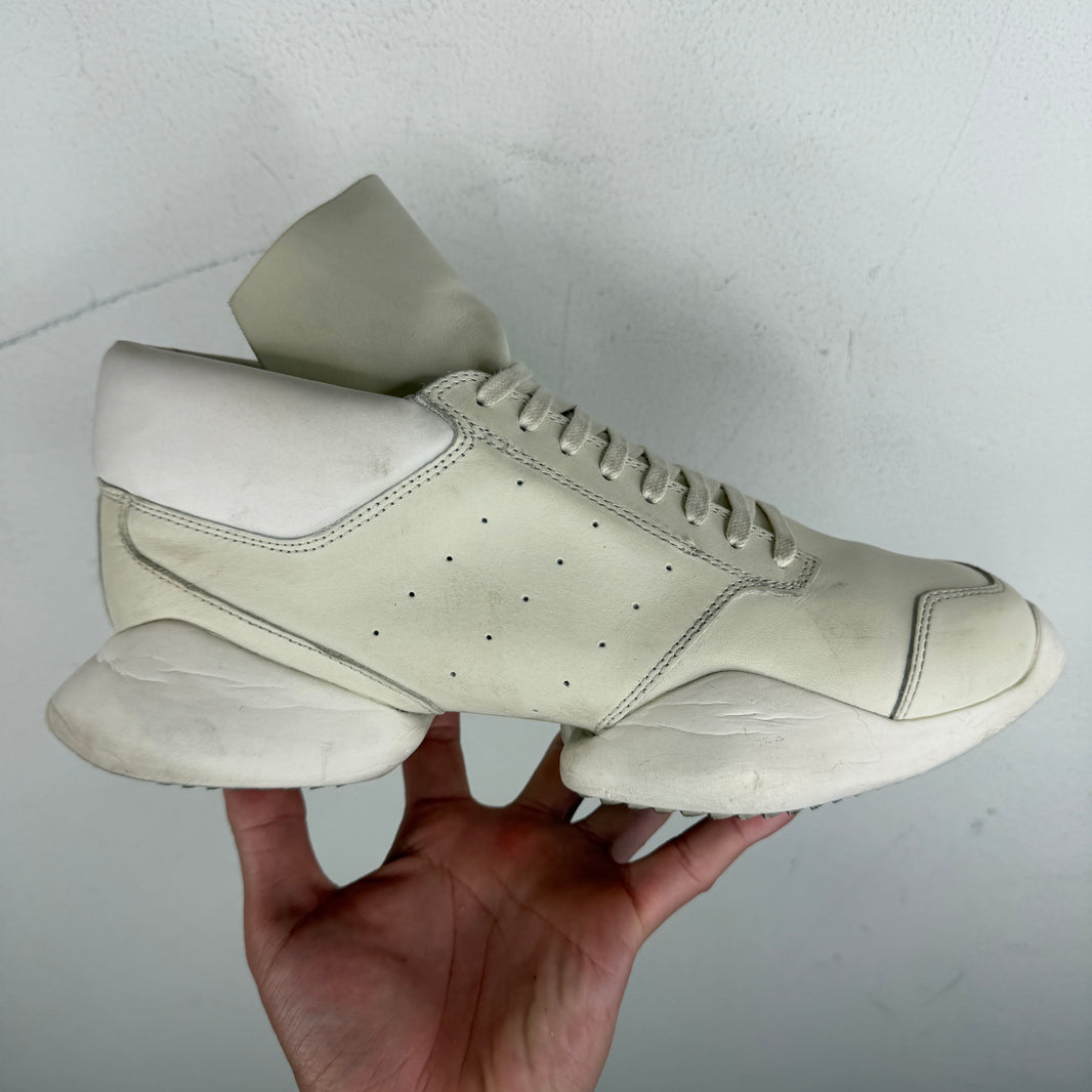 Rick Owens Adidas White Runner Sneakers