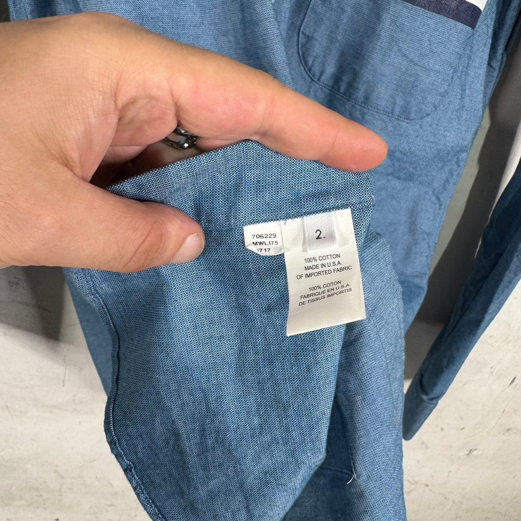 Thom Browne Striped Pocket Chambray Shirt