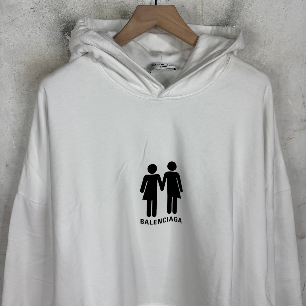 Balenciaga White Pride Hoodie