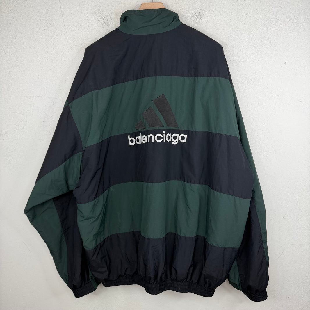 Balenciaga Adidas Sample Reversible Green Striped Track Jacket