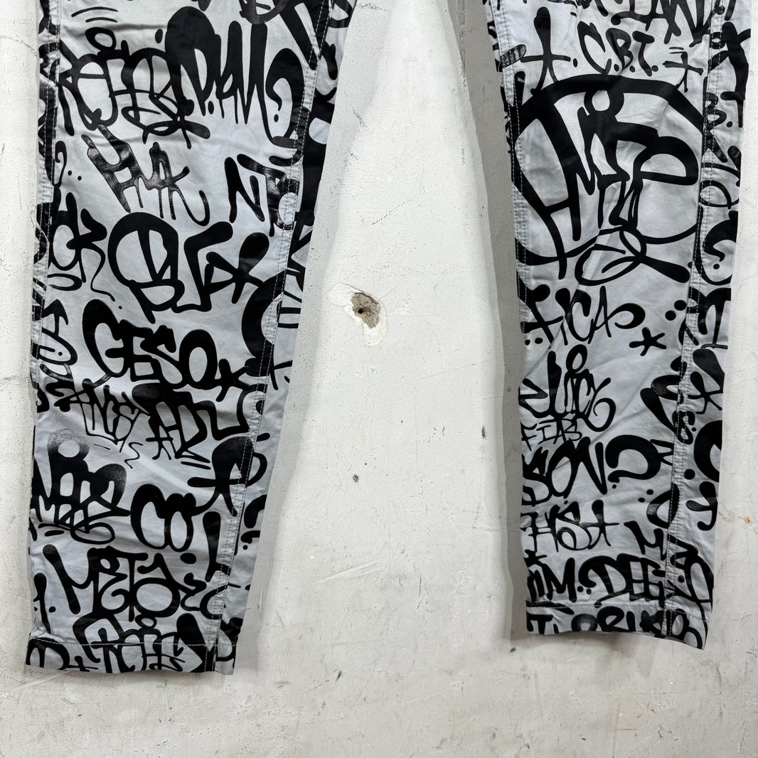 CDG Printed Script Trousers