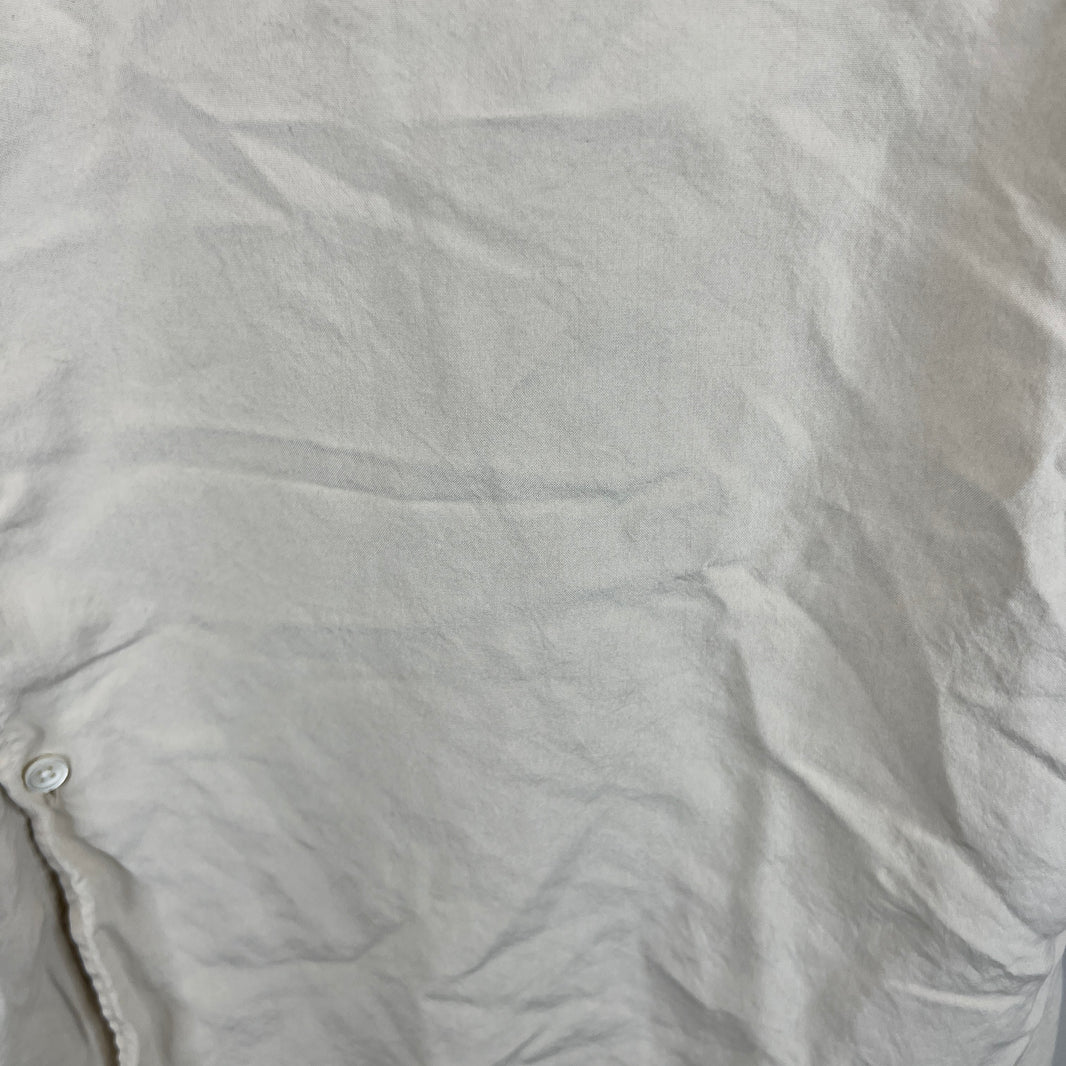 Zegna Beige Silk Button Up Shirt