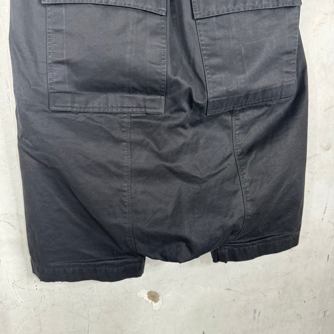 Rick Owens Glitter Black Pod Shorts