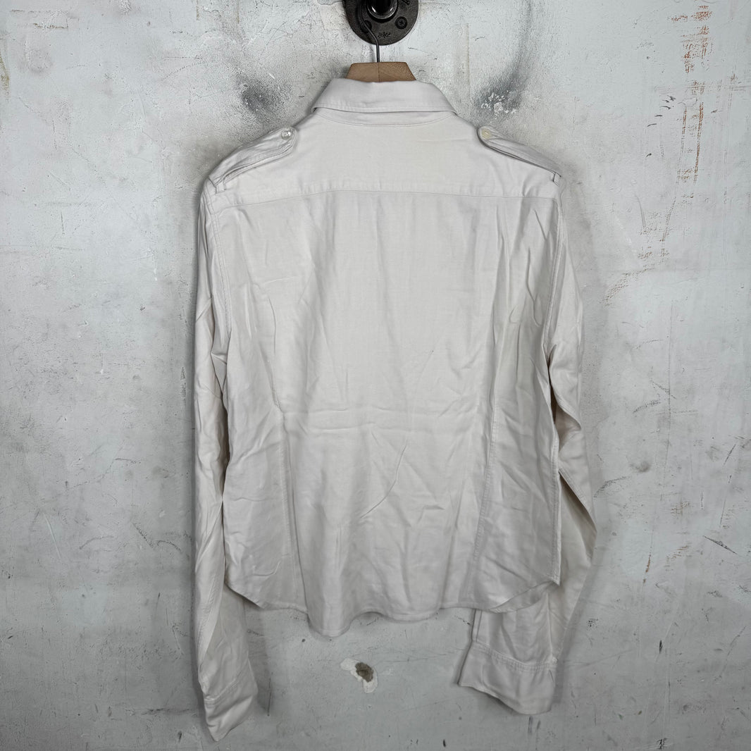 Ann Demeulemeester Beige Military Style Shirt
