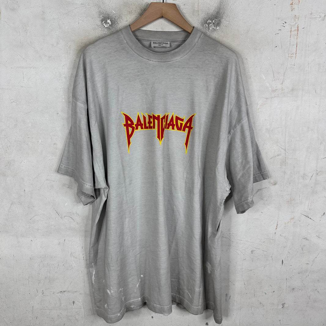Balenciaga Distressed Painter Metal T-Shirt