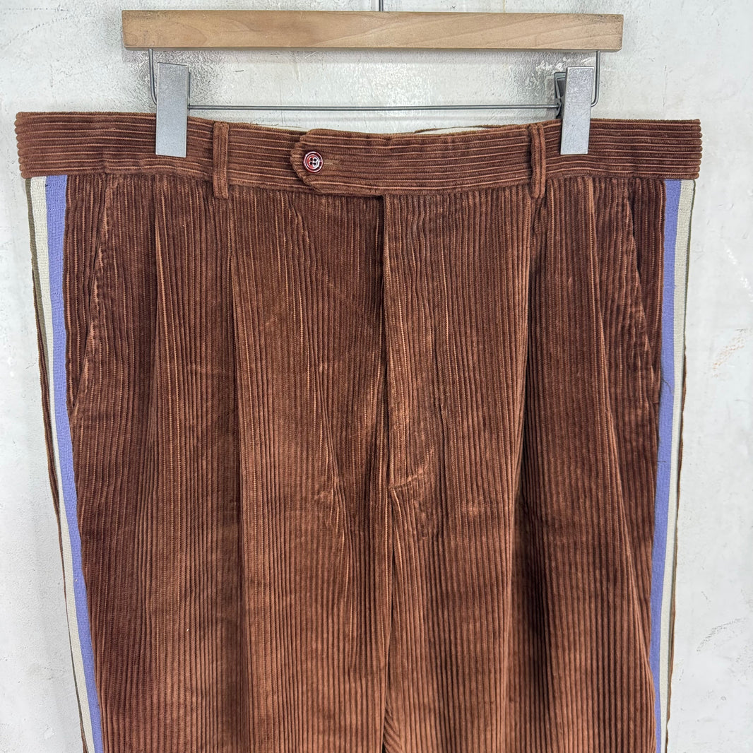 Gucci Brown Corduroy Striped Trousers