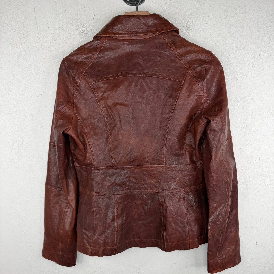 Andrew Marc Rust Leather Jacket
