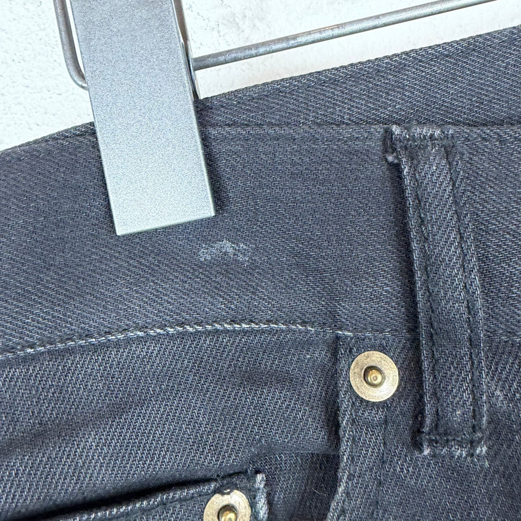 Saint Laurent Black Waxed Distressed D02 Jeans