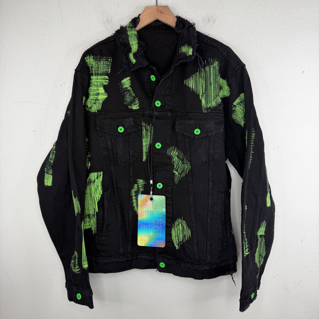 Endless Denim Green/Black Denim Jacket