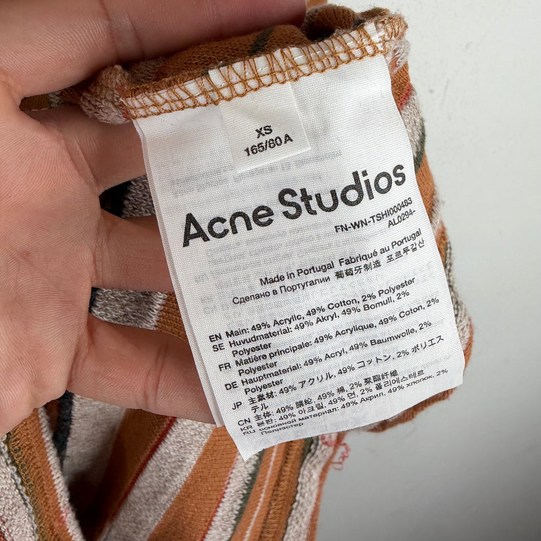 Acne Studios Orange Stripe Polo L/S Shirt