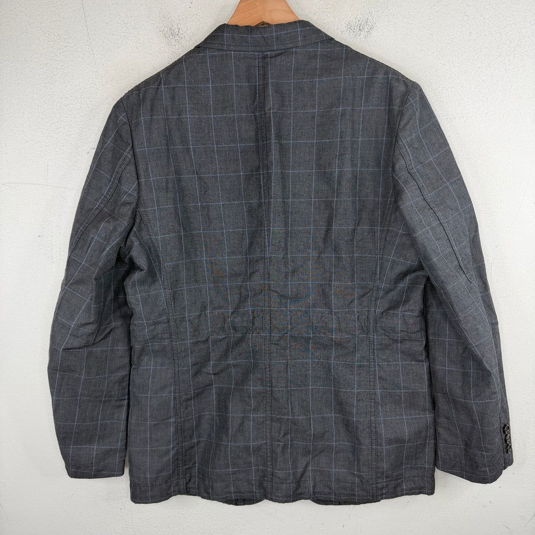 CDG Gray Grid Chore Blazer
