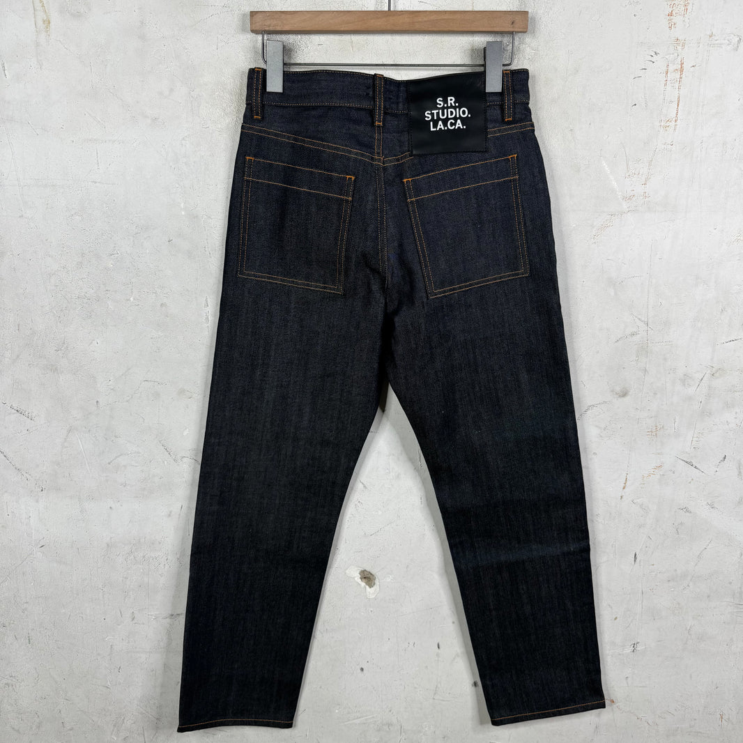SR Studios Straight Legged Raw Denim Jeans