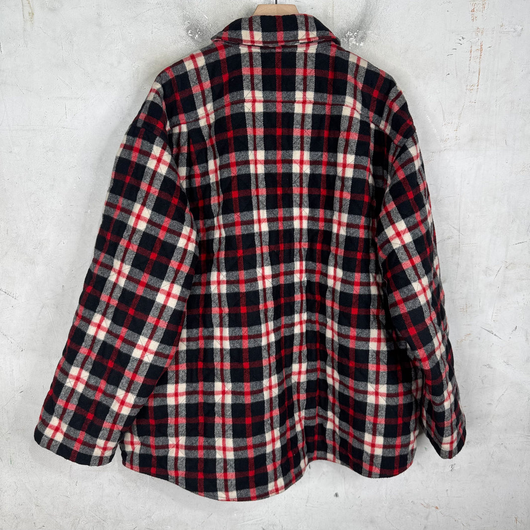 Balenciaga Plaid Heavy Quilted Snap Flannel
