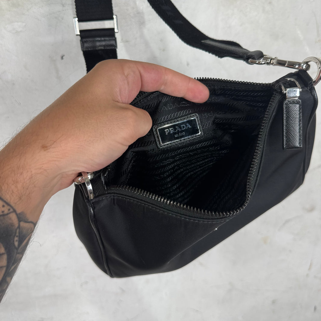 Prada Renylon Large Pocketed Messenger Bag