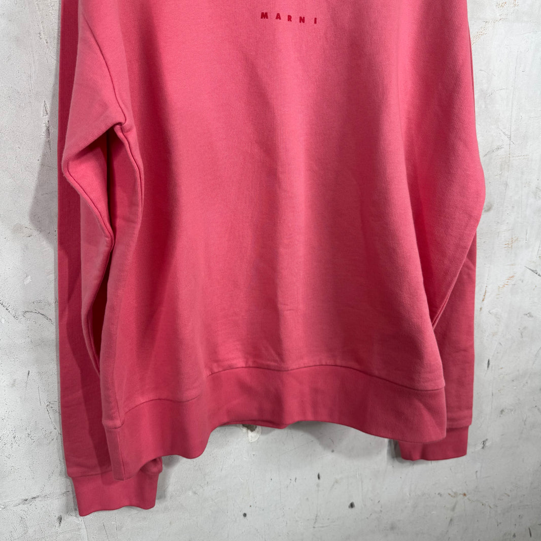 Marni Pink Logo Crewneck